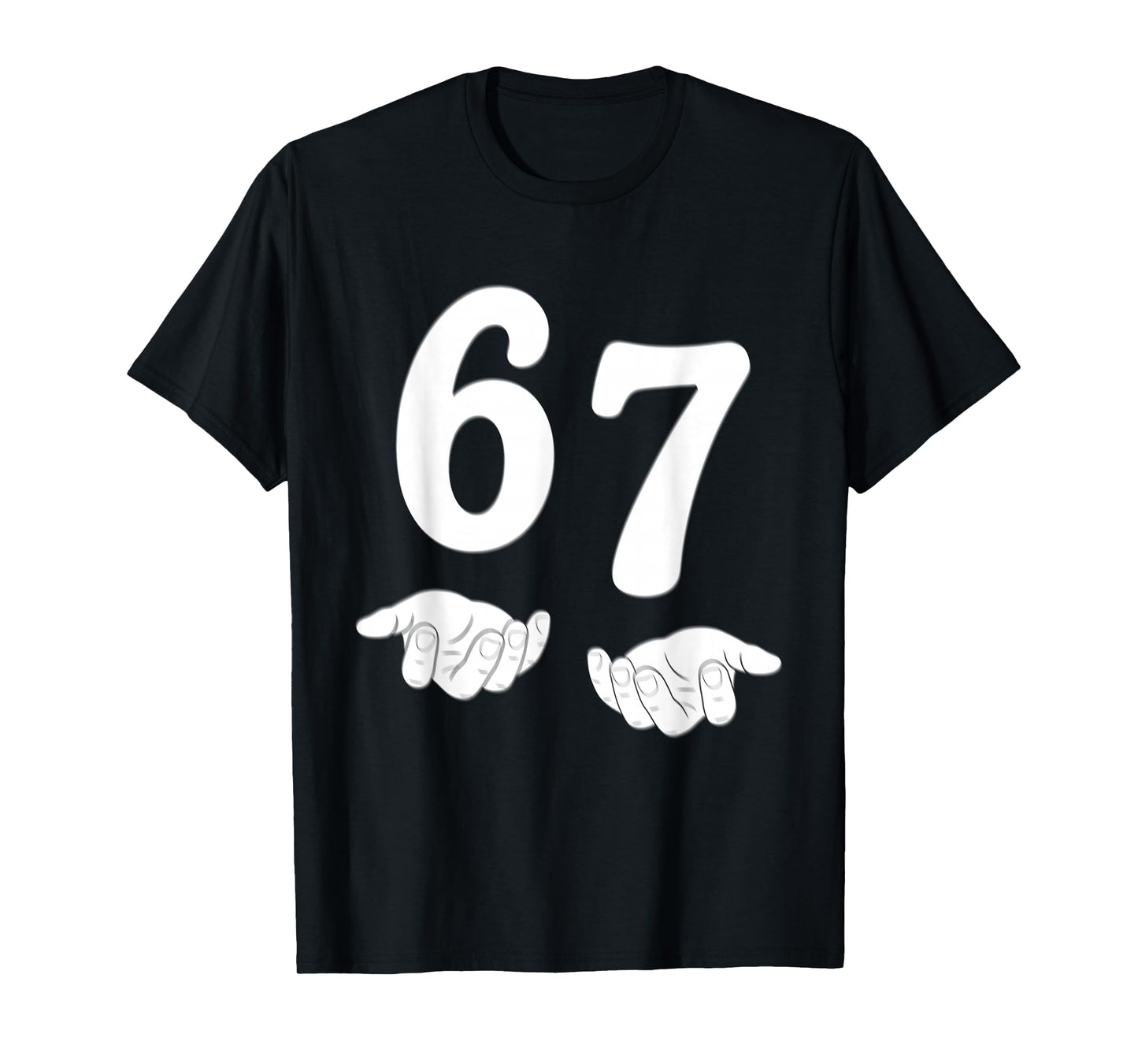 Funny Six Seven 6 7 Meme Gen Alpha Slang 67 Hands Kids T-Shirt