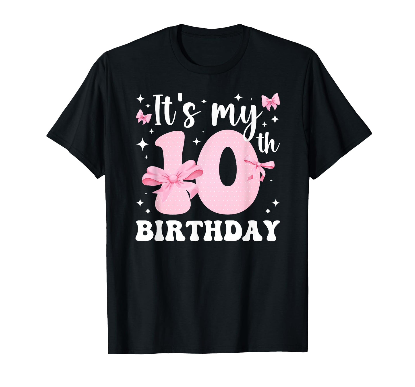 10th Coquette Themed Birthday 10 Year Old Girl Coquette Bow T-Shirt