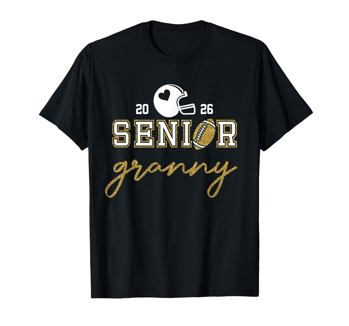 Senior Granny Graduation Football Class of 2026 Family T-Shirt