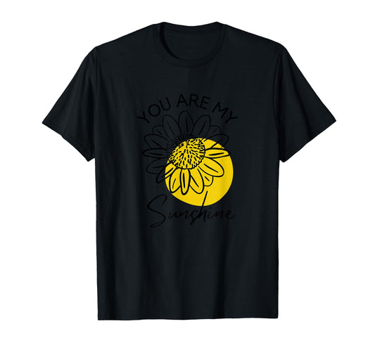 Women's Summer You Are My Sunshine Sunflower Garden Graphic T-Shirt