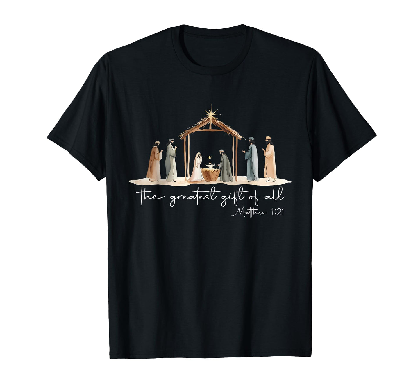 The Greatest Gift of All Jesus Nativity Christian Merry Xmas T-Shirt