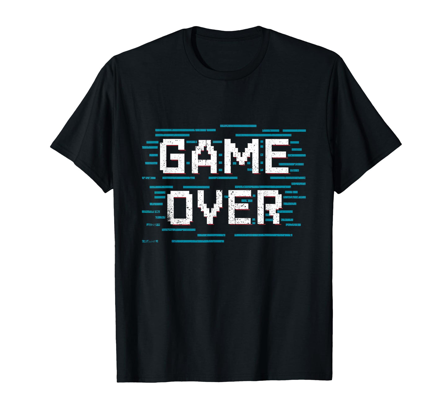 Pixelated GAME OVER Glitch Effect Design for Retro Gamers T-Shirt