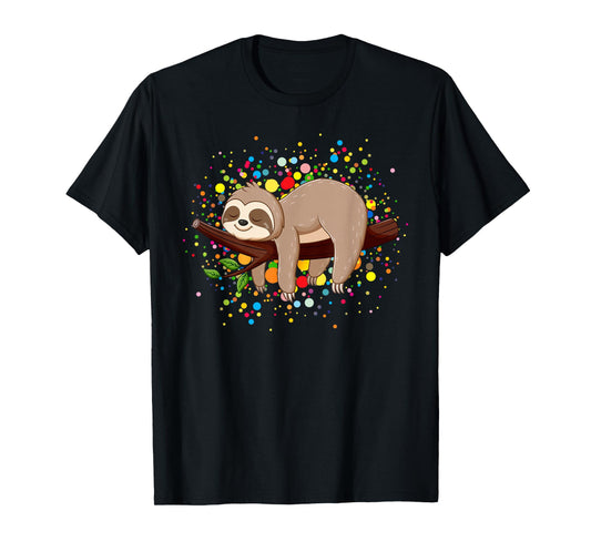 Funny Sloth Lovers Polka Dots Happy Dot Day Girls Boys Kids T-Shirt