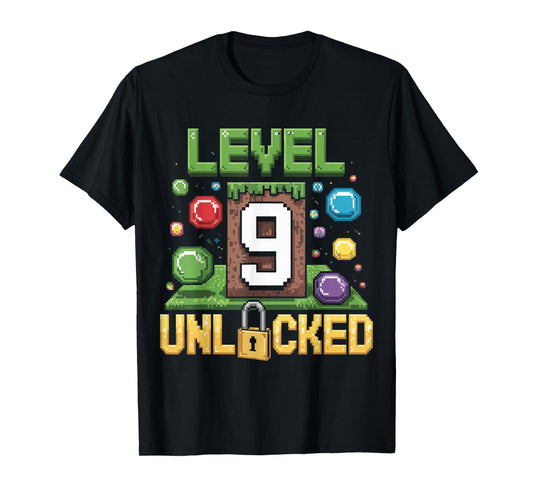 Birthday Children's Shirt Level 9 Unlocked 9 T-Shirt