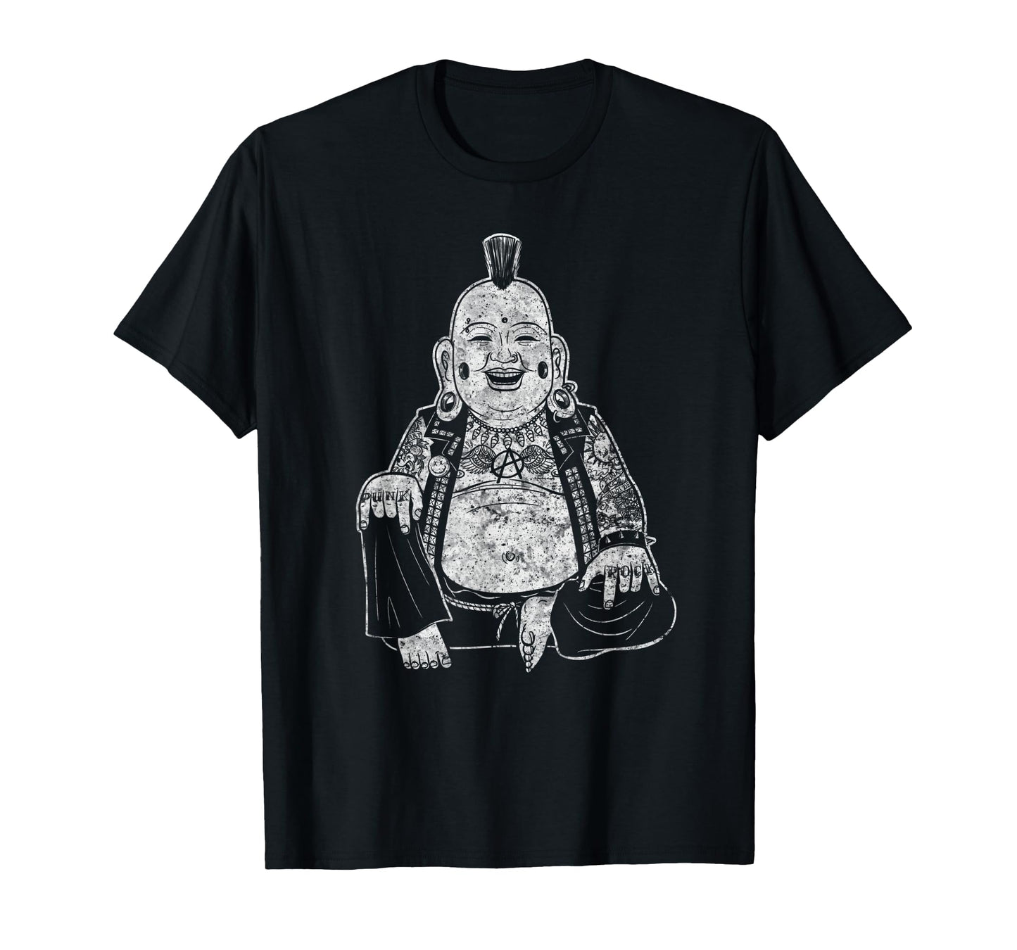 Funny sarcastic and Cool Punk Buddha Tattoos T-Shirt