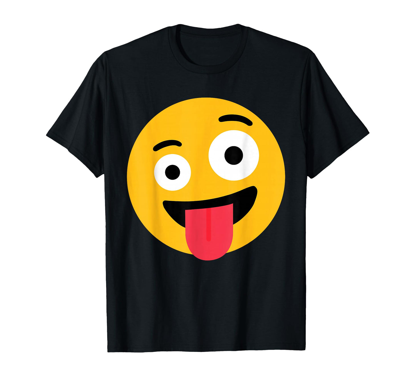 Funny Emoticon Wild Crazy Eyes Excited Zany Face T-Shirt
