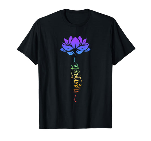 Namaste Lotus Flower Meditation Yoga T-Shirt
