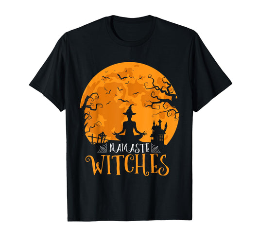 Namaste Witches Men Women Funny Halloween Yoga Lover T-Shirt
