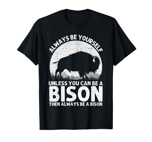 Cool Bison Design For Men Women Buffalo Animal Lovers Bison T-Shirt