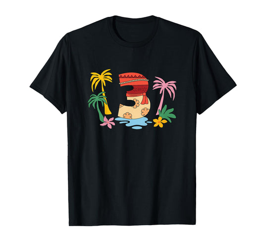 Disney Moana Numbers "3" Third 3rd Birthday Party Gift T-Shirt