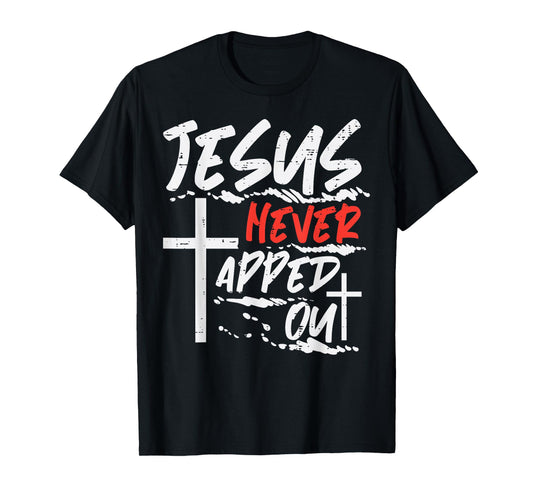 Wrestling Jesus Never Tapped Out Christian Wrestle Men Women T-Shirt