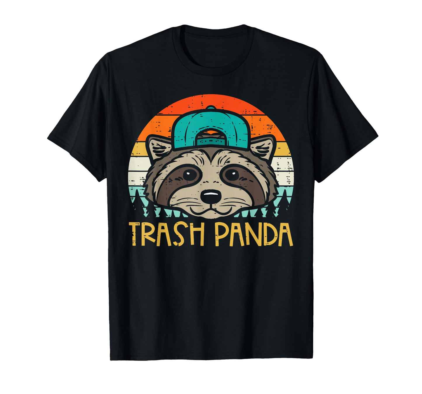 Raccoon Face Trash Panda Cool Street Cat Boys Kids Men Women T-Shirt