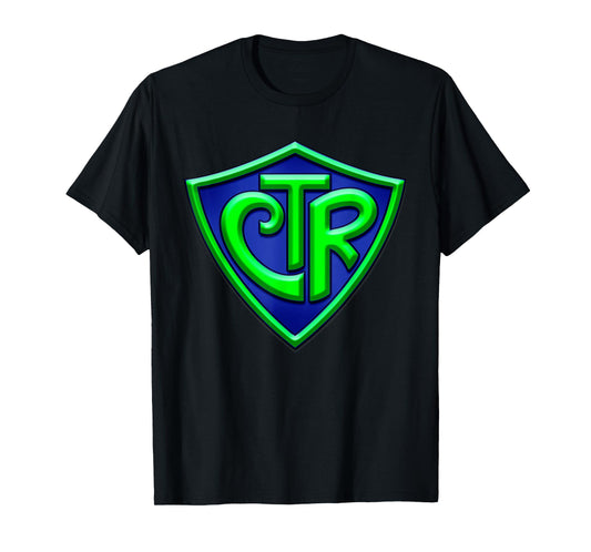 CTR - Choose The Right LDS Mormon T-Shirt - Green/Blue T-Shirt