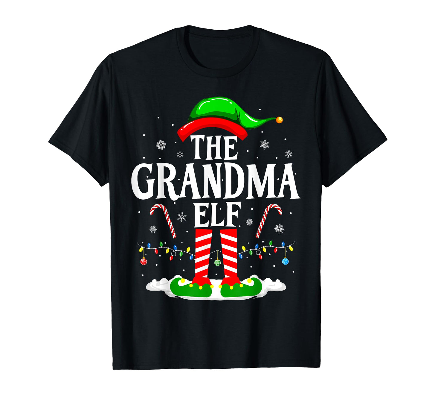 The Grandma Elf Funny Xmas Elf Matching Family Christmas T-Shirt