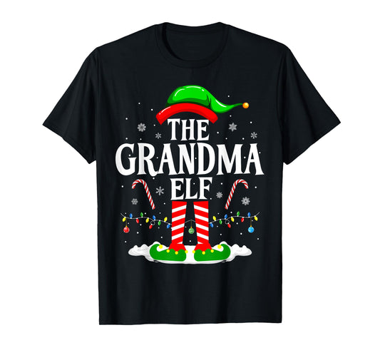 The Grandma Elf Funny Xmas Elf Matching Family Christmas T-Shirt