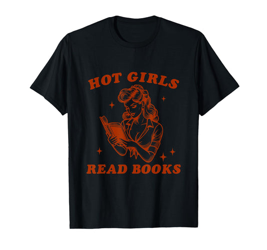 Vintage Hot Girls Read Books Librarian Book Reader T-Shirt