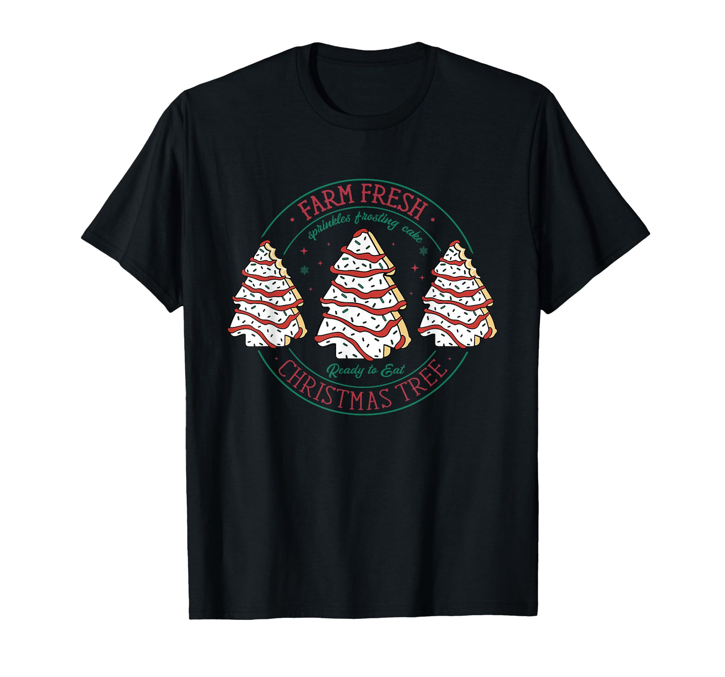 Farm Fresh Christmas Tree Frosting Frosted Cake Debbie T-Shirt
