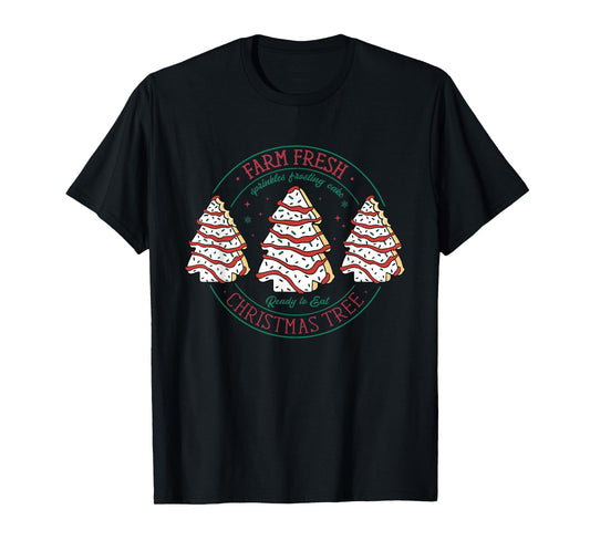 Farm Fresh Christmas Tree Frosting Frosted Cake Debbie T-Shirt