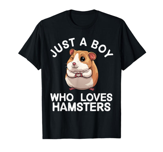 Cute Hamster Art For Boys Men Kids Rodent Hamster Lover T-Shirt
