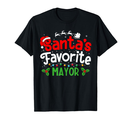 Santa's Favorite Mayor Christmas Party T-Shirt