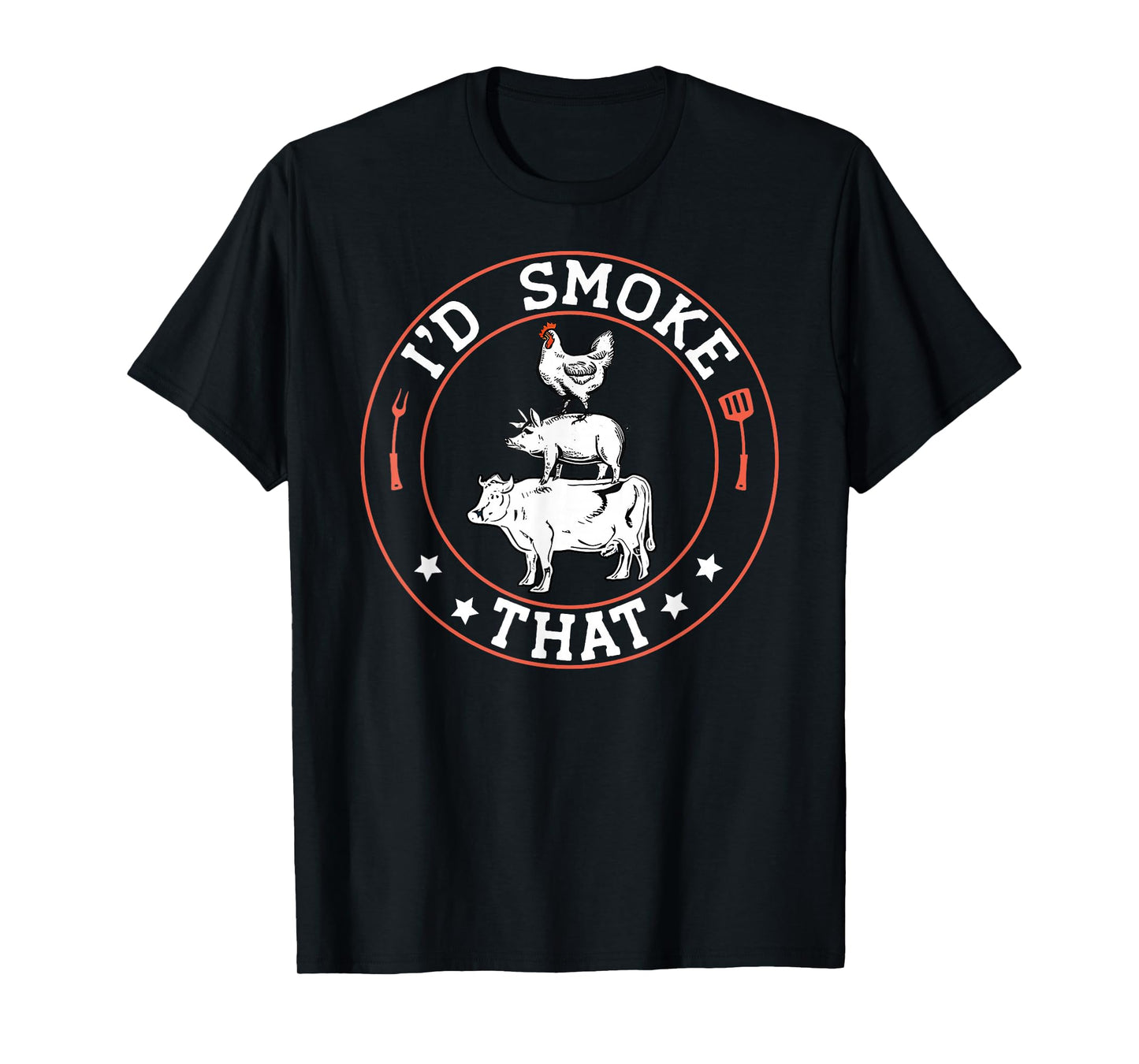 Chef Butcher BBQ Smoker I'd Smoke That Barbecue Pitmaster T-Shirt
