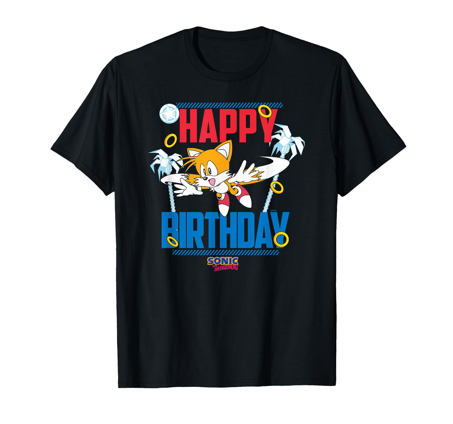 Sonic The Hedgehog Birthday Happy Birthday Tails Big Poster T-Shirt