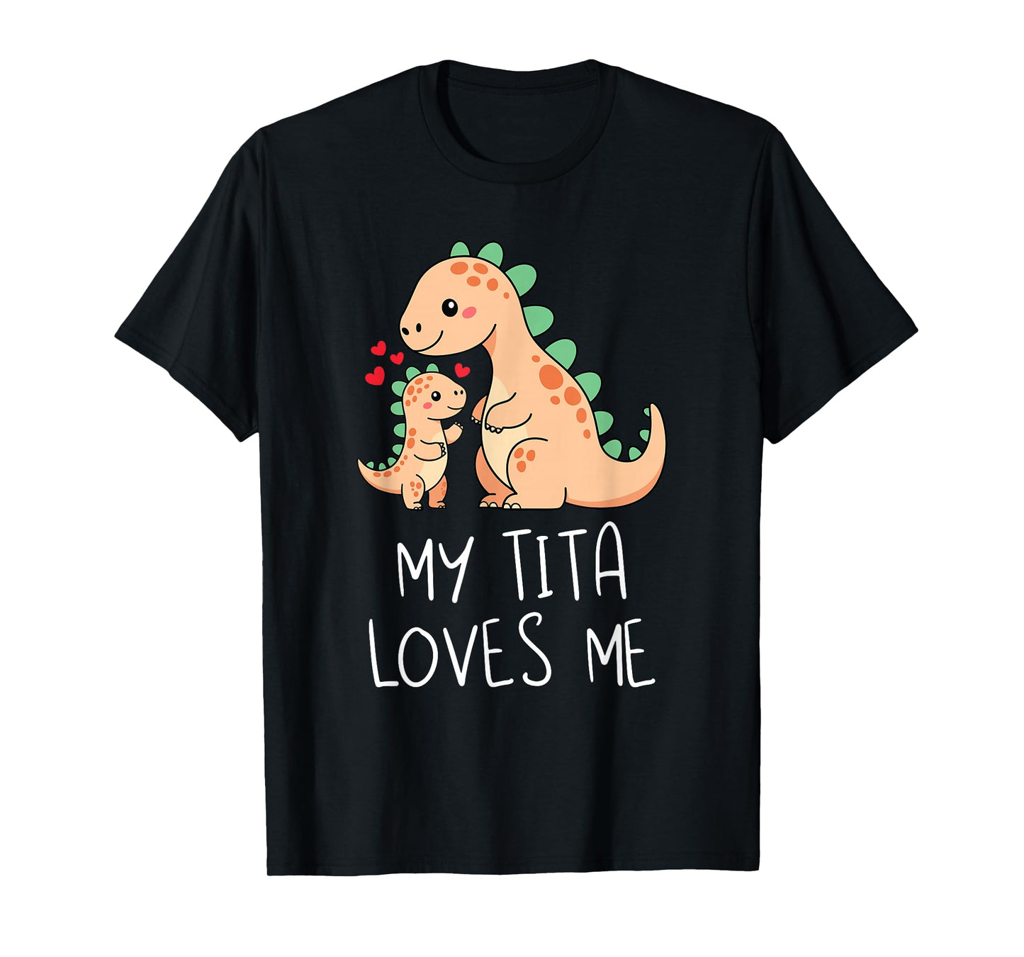 Baby Dino and Grandma My Tita Loves Me Funny Dinosaur T-Shirt