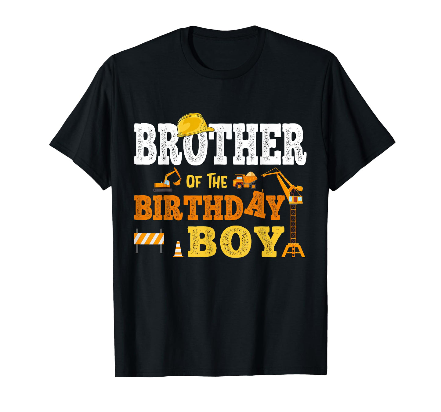 Brother Of The Birthday Boy Kid Construction Matching Family T-Shirt