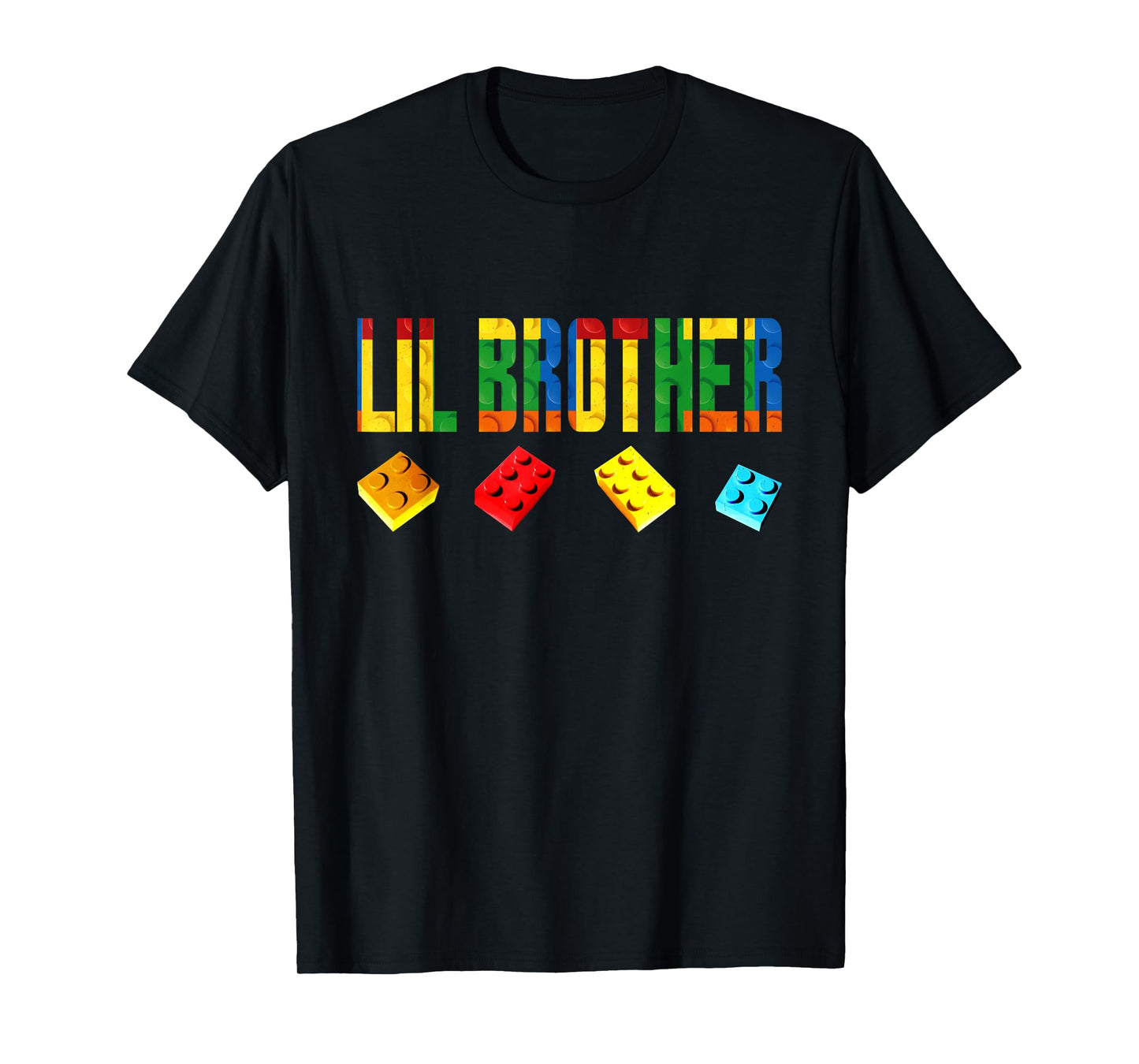 Lil Brother Master Builder Building Blocks Birthday Family T-Shirt