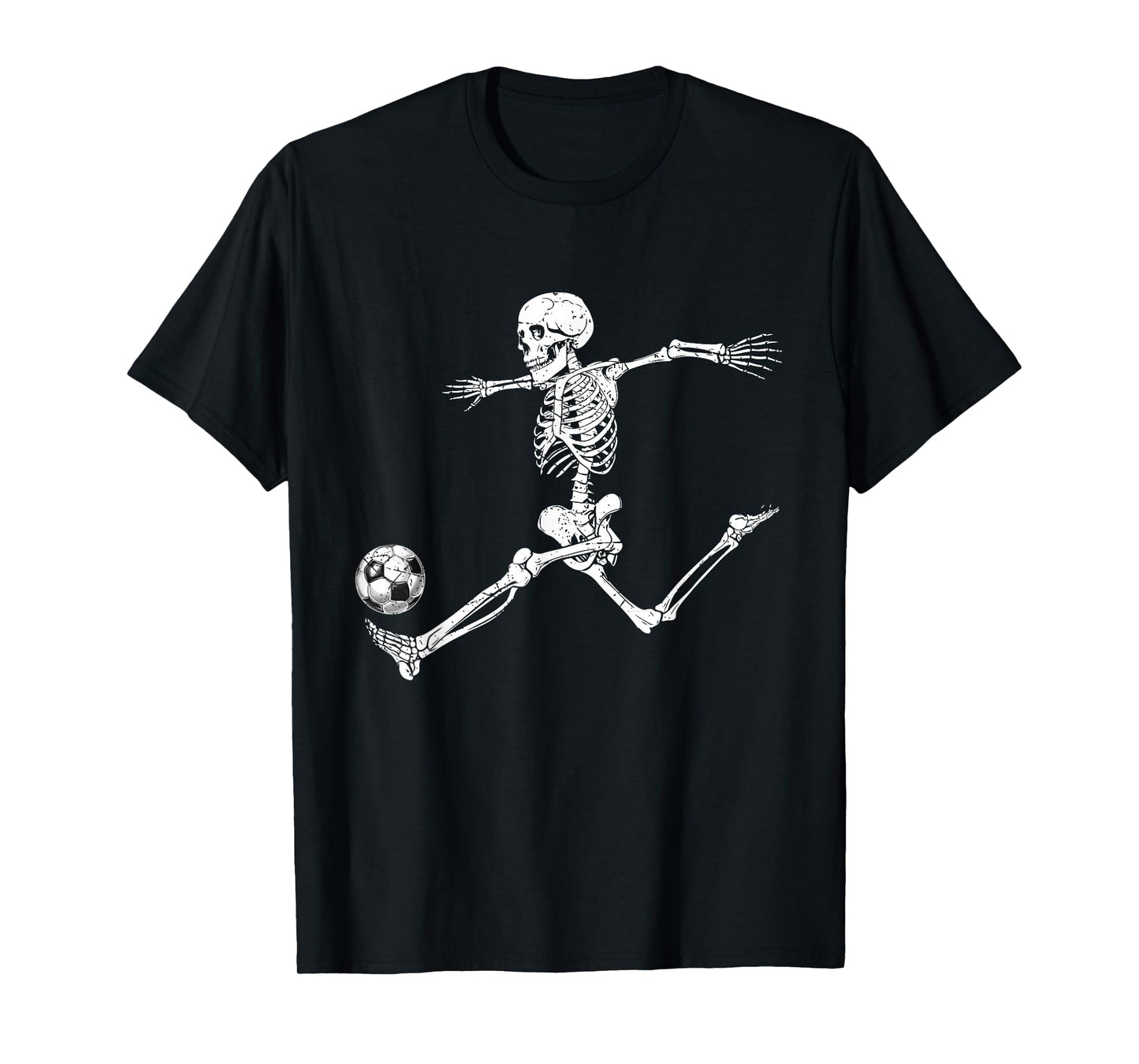 Soccer Skeleton Halloween Player Catcher Mens Boys Kids T-Shirt