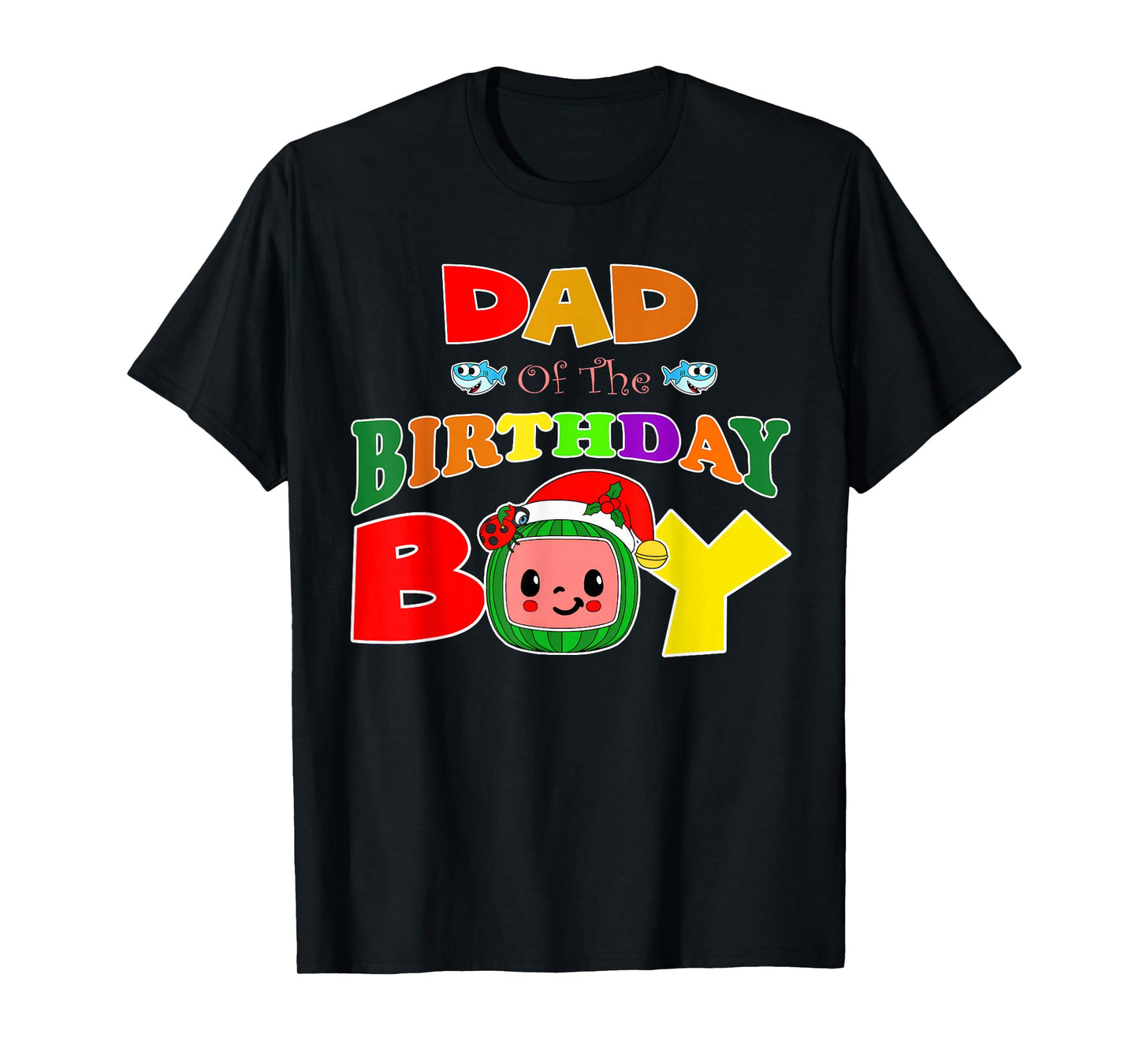 Dad and Mom Of The Birthday Boy Funny Melon Family Matching T-Shirt