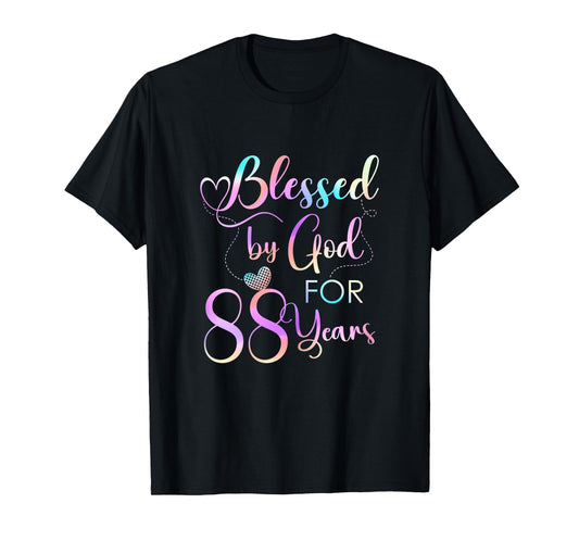 Blessed By God For 88 Years Old Women 88th Birthday Gifts T-Shirt