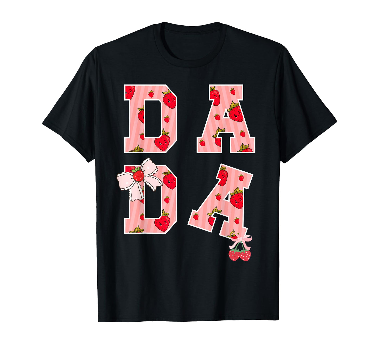 Dada Strawberry First Birthday Party Funny Dad Strawberry T-Shirt