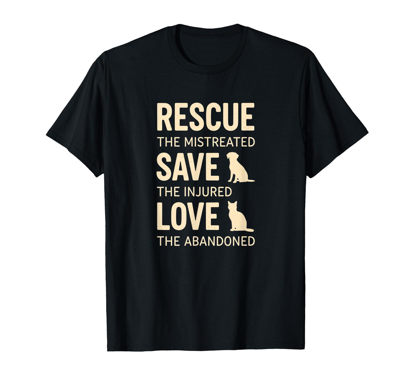 Cat Rescue - Rescue The Mistreated Save The Injured Love T-Shirt