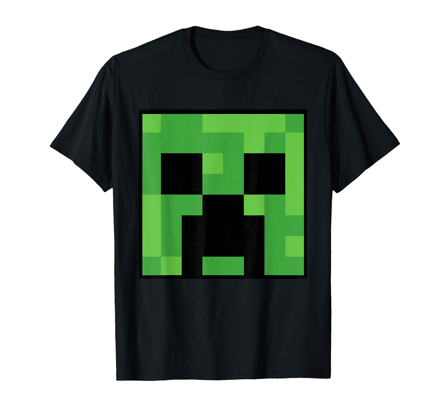 Minecraft Creeper Face Iconic Pixel Art T-Shirt