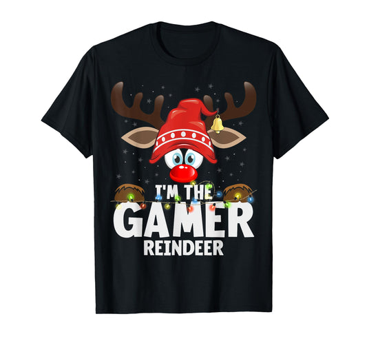 Christmas Matching I'm The Gamer Reindeer T-Shirt