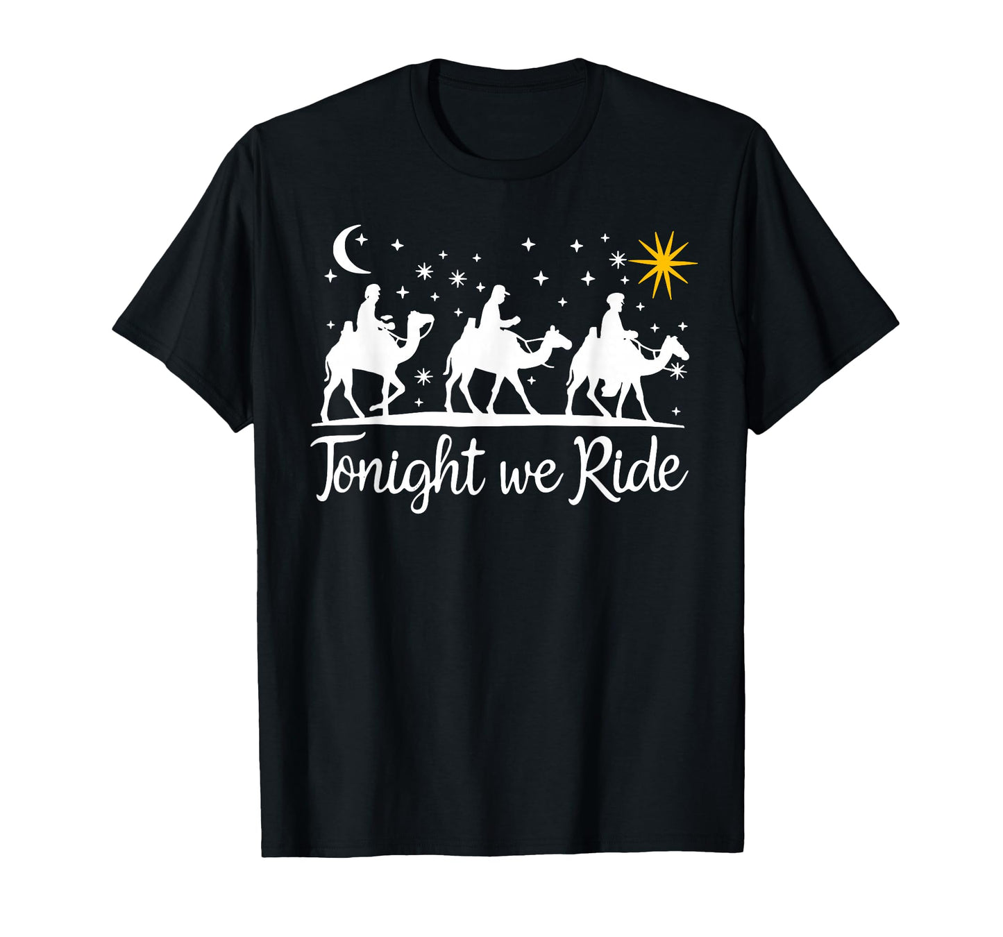 Retro Tonight We Ride Christmas Christian Christmas Saying T-Shirt