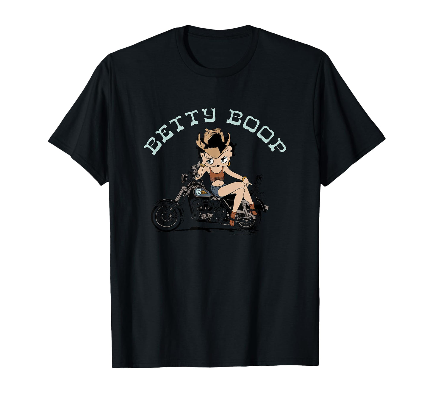 Betty Boop Western Sassy Vintage Biker Betty T-Shirt