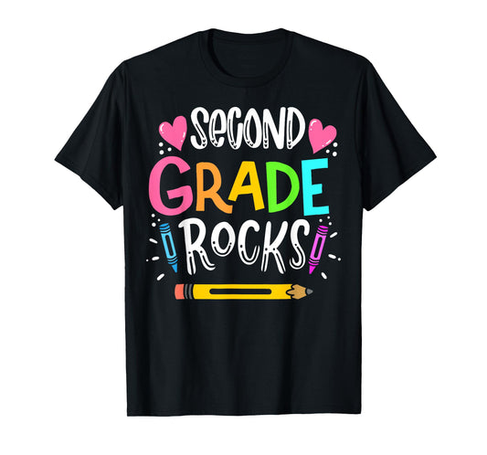 Teacher,Educator Shirt Second 2nd grade Rocks Back to school T-Shirt