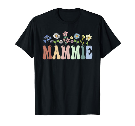 Mammie Gifts Women Wildflower Floral Design Mammie T-Shirt