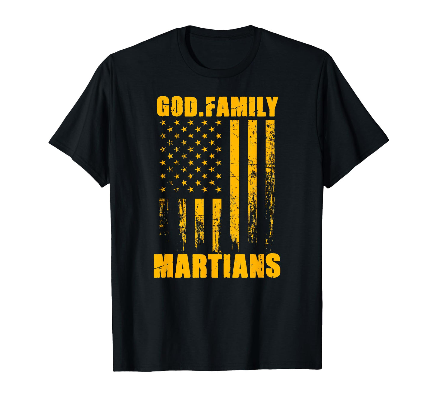Goodrich Martians God. Family. Vintage USA Flag T-Shirt