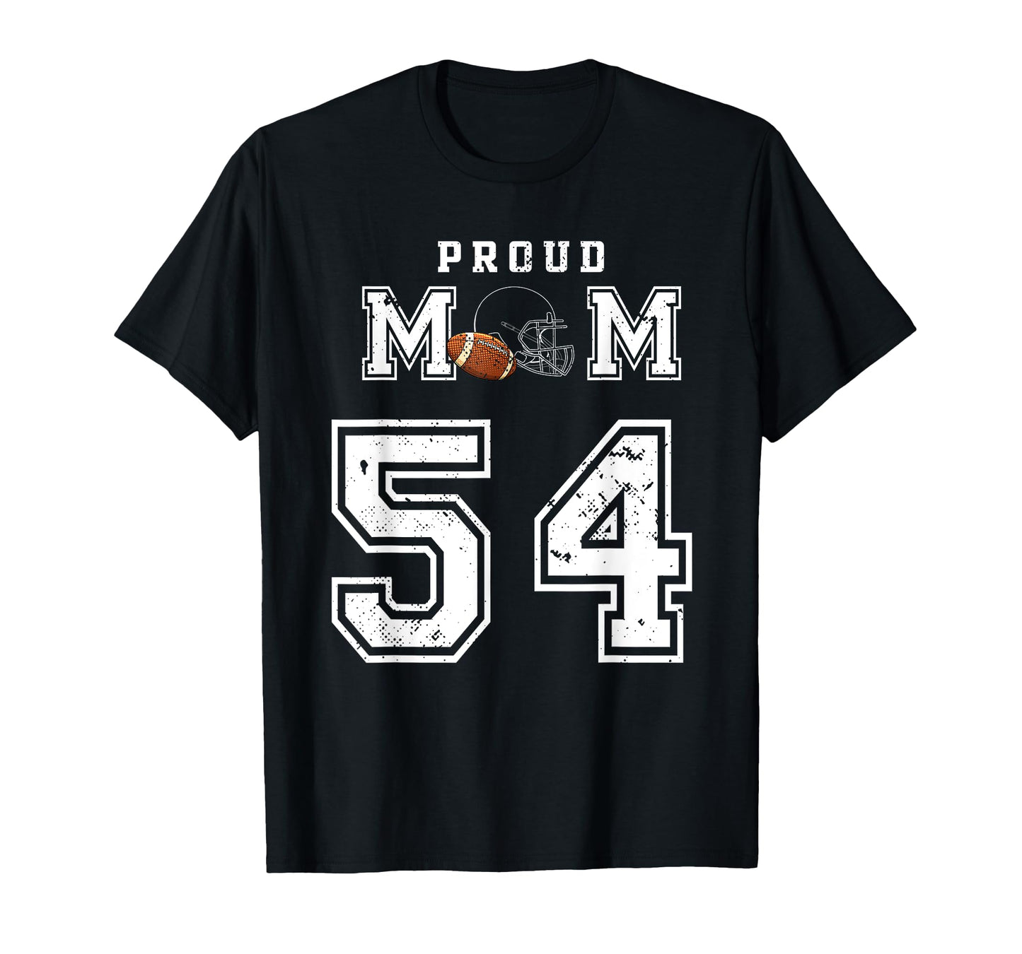 Custom Proud Football Mom Number 54 Personalized For Women T-Shirt