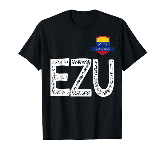 Venezuela Human-Flag Letter E and Letter Z and U Venezuela T-Shirt