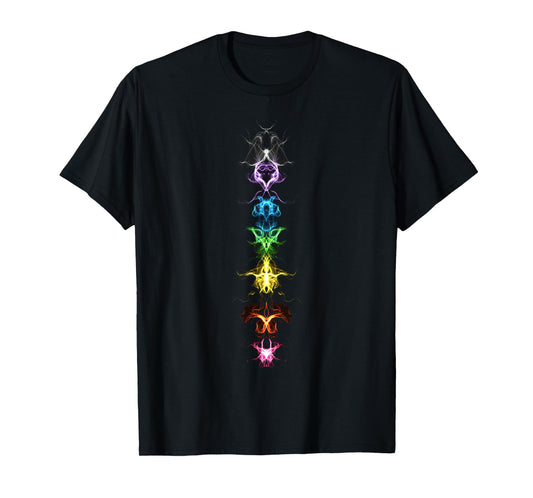 Chakras Fractal Buddhism Awareness Rainbow Power T-shirt T-Shirt