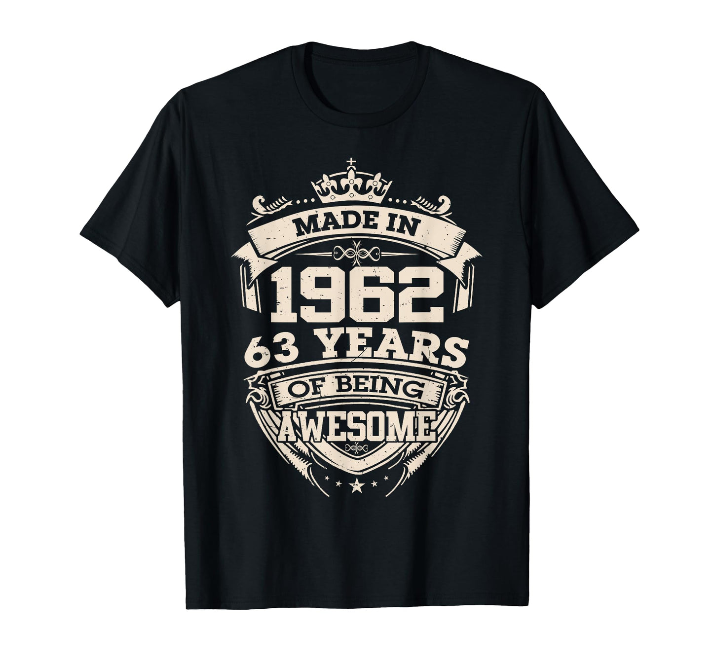 Made in 1962 63 Years of Being Awesome 63th Birthday Vintage T-Shirt