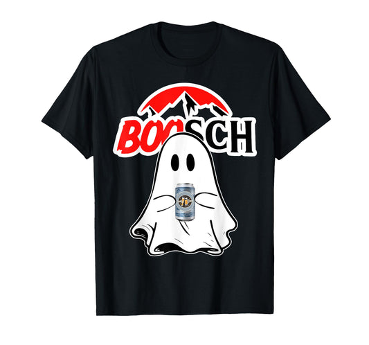 Boosch-Beer Halloween Funny Ghost Drinking Beer Women Men T-Shirt