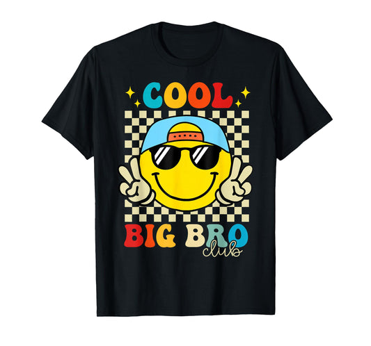 Groovy Cool Big Bro Club Retro Brother Matching Family T-Shirt