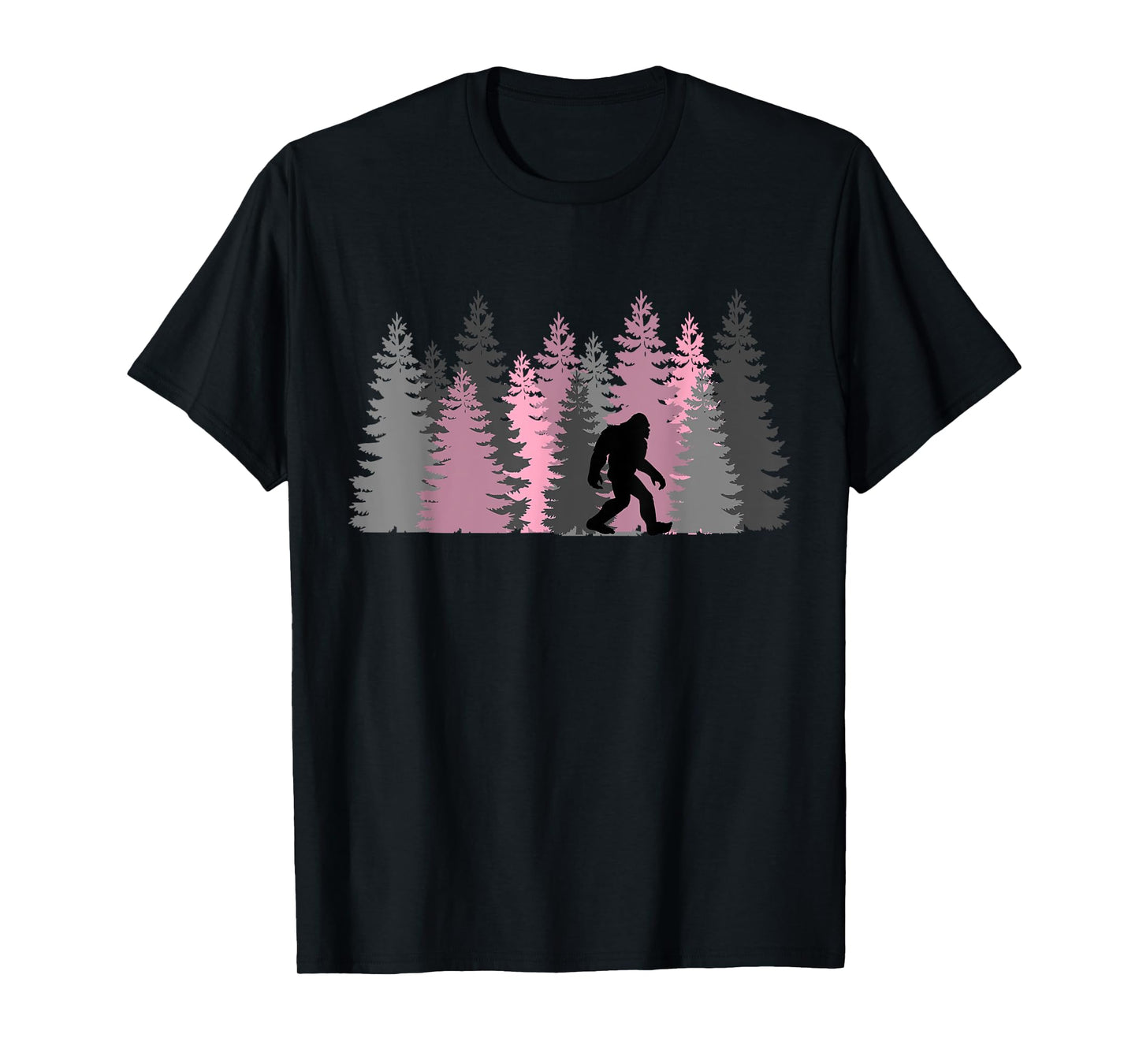 Bigfoot Sasquatch In The Forest For Men Women Kids T-Shirt