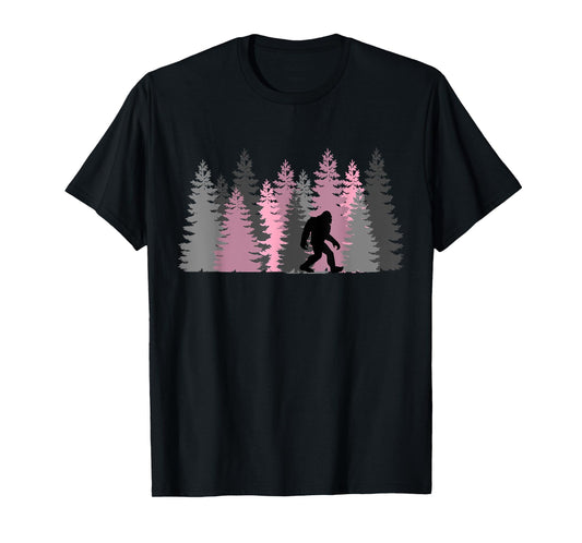 Bigfoot Sasquatch In The Forest For Men Women Kids T-Shirt