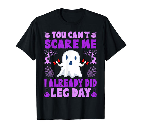 Halloween Workout Women Ghost Training With Dumbbells T-Shirt